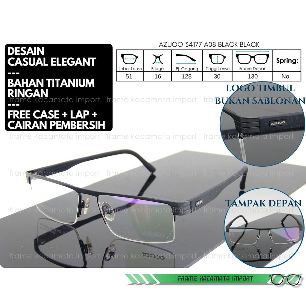 Jual Bingkai Kacamata Minus Kasual Formal Pria Wanita | Shopee Indonesia