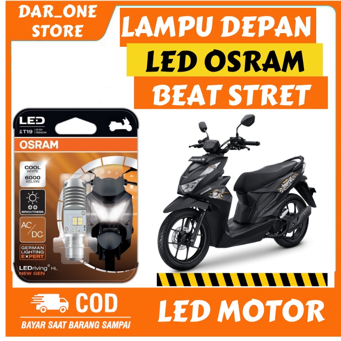 Jual LAMPU DEPAN LED MOTOR HONDA BEAT STREET 2017-2019 ORIGINAL OSRAM
