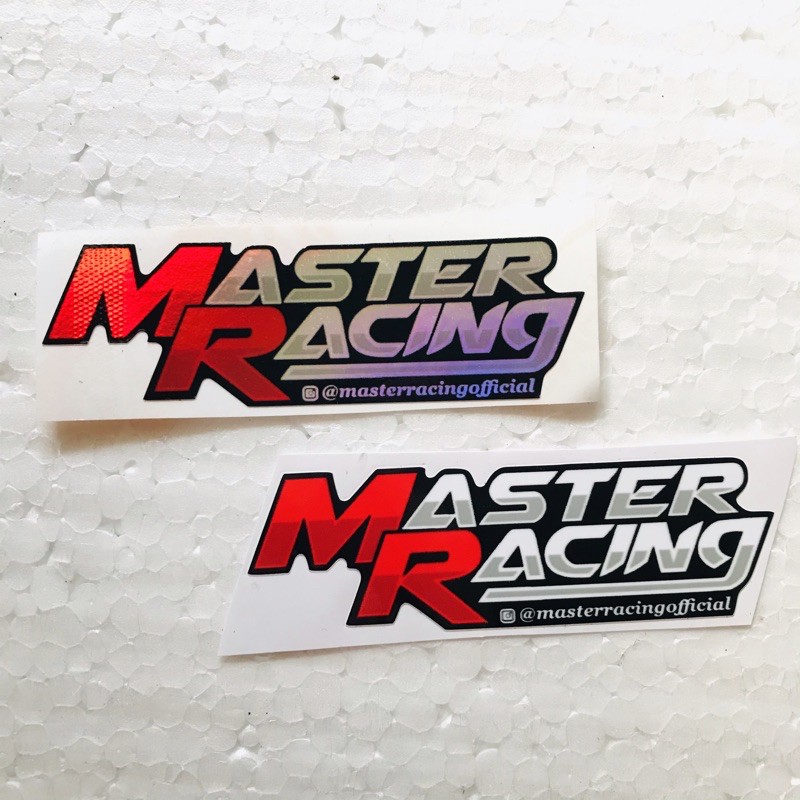 Jual Sticker Master Racing Hologram dan Orajet Cutting Laminasi Glossy ...