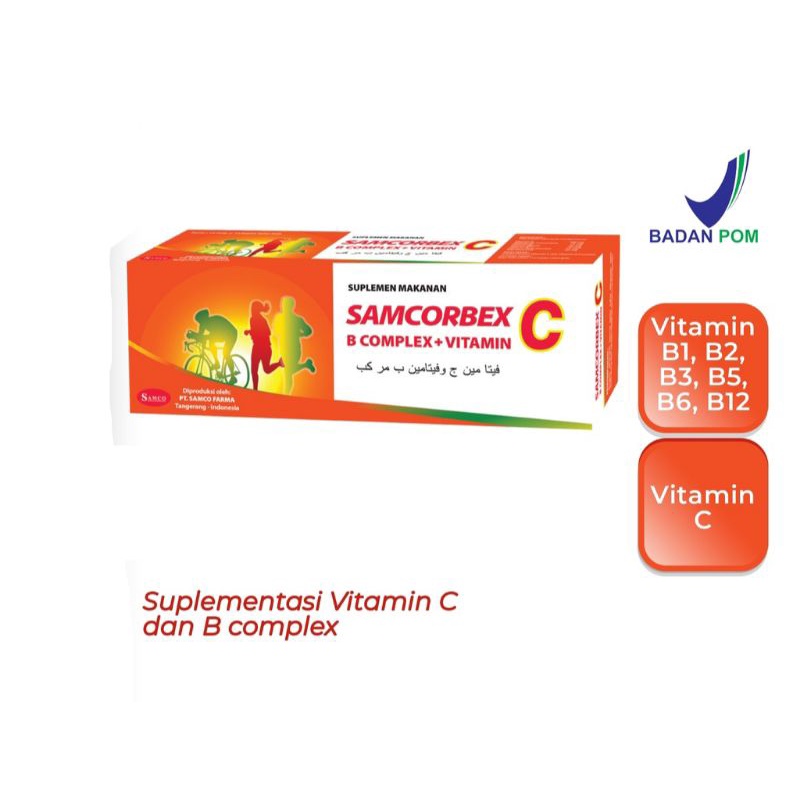 Jual SAMCORBEX VITAMIN C + B COMPLEX | Shopee Indonesia