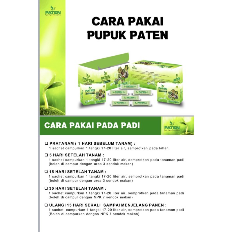 Jual Cara Pemakaian Pupuk Paten Shopee Indonesia