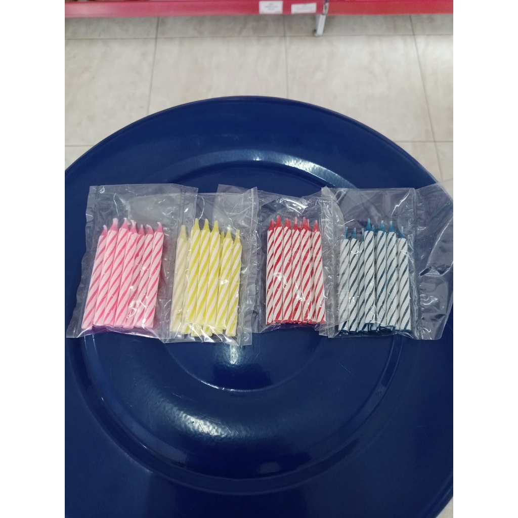 Jual Lilin Spiral Ulir Strip Berbagai Warna Shopee Indonesia