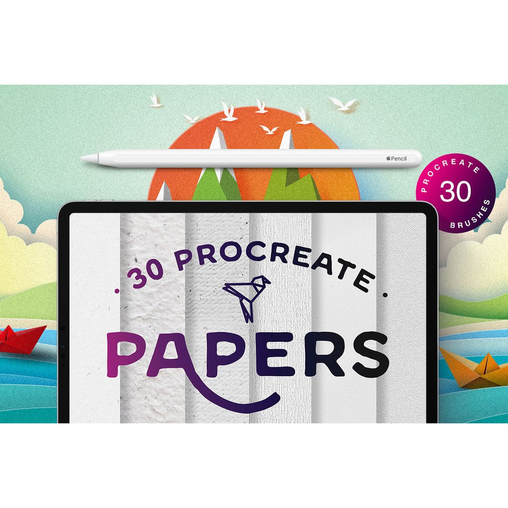 Jual Procreate Paper Texture Premium Brushes 30 Varians Free Update ...