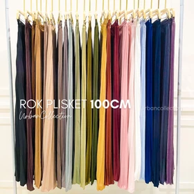 Rok Plisket Wanita Premium Rok RempeL 100 CM Rok Lipet Rok Plisket Panjang