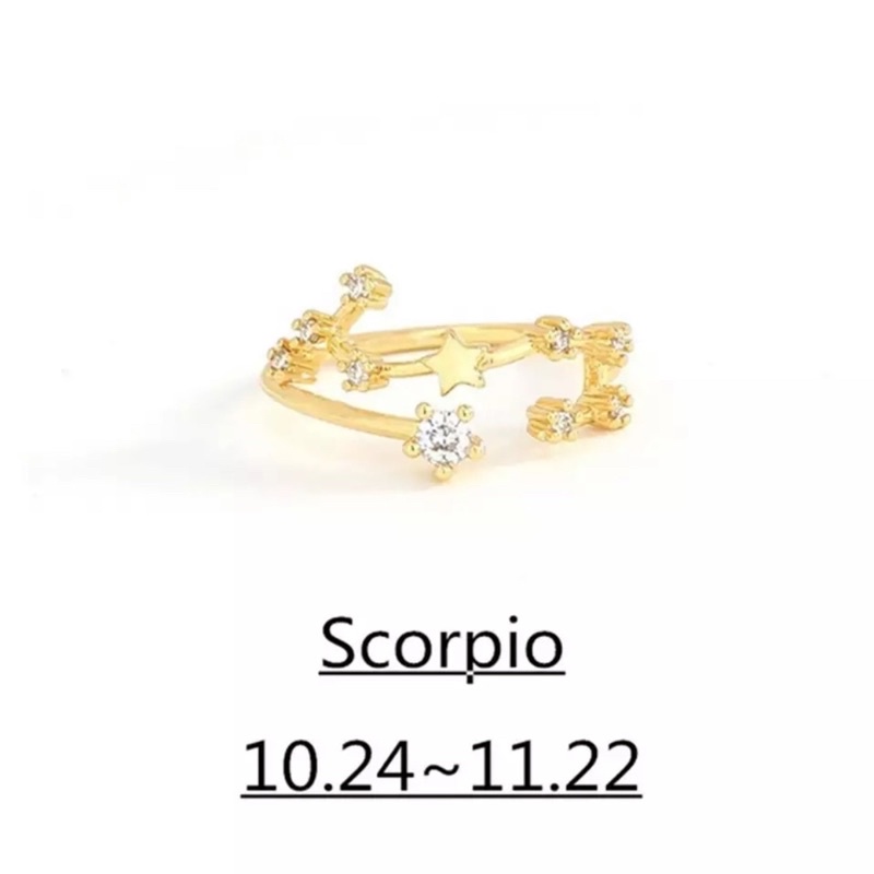 Jual Ark.co - Rasi Bintang ring / cincin permata rhinestones zodiac ...