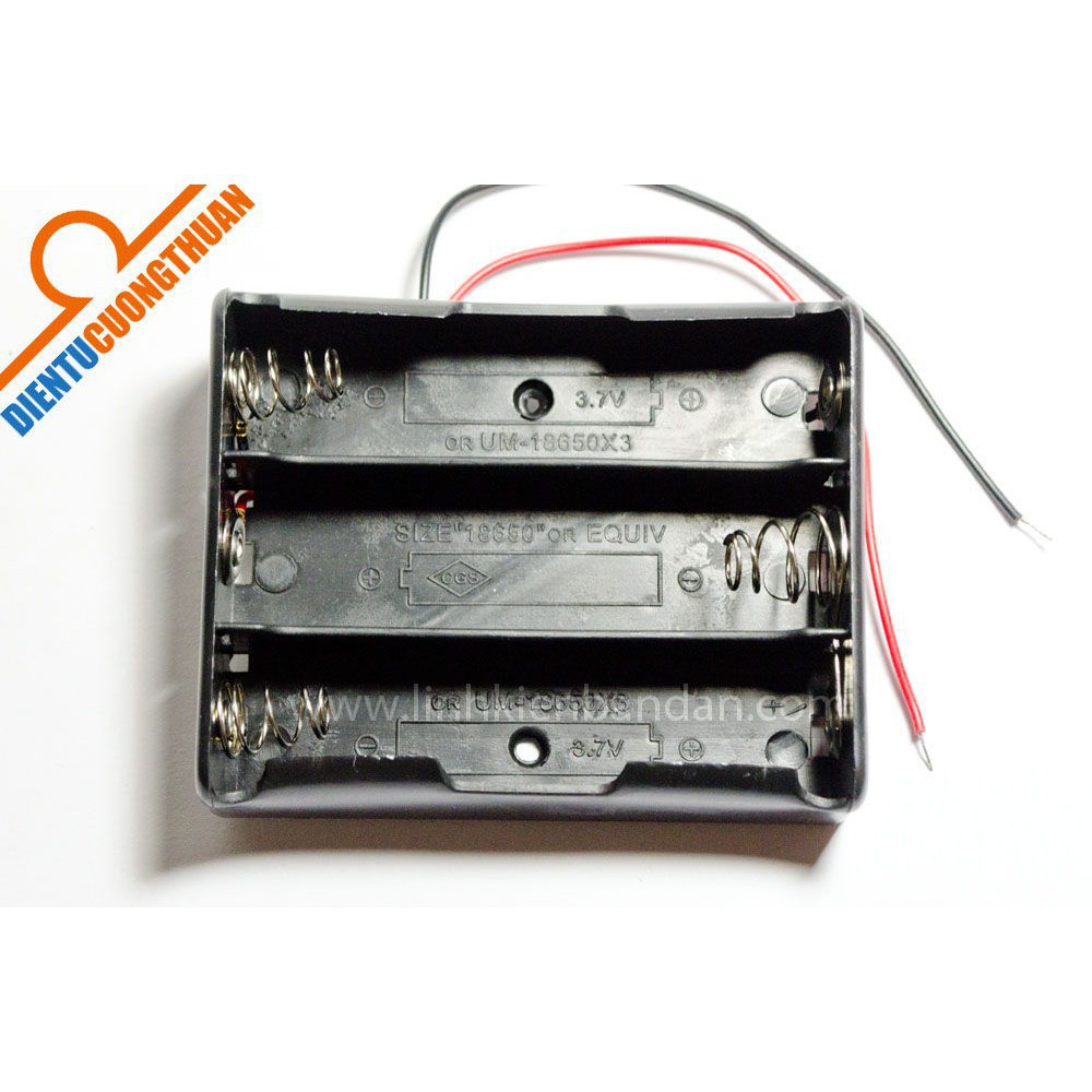 Jual BATTERY HOLDER SOCKET TEMPAT KOTAK CASE BATERAI 3.7V 3X 18650 3 X ...