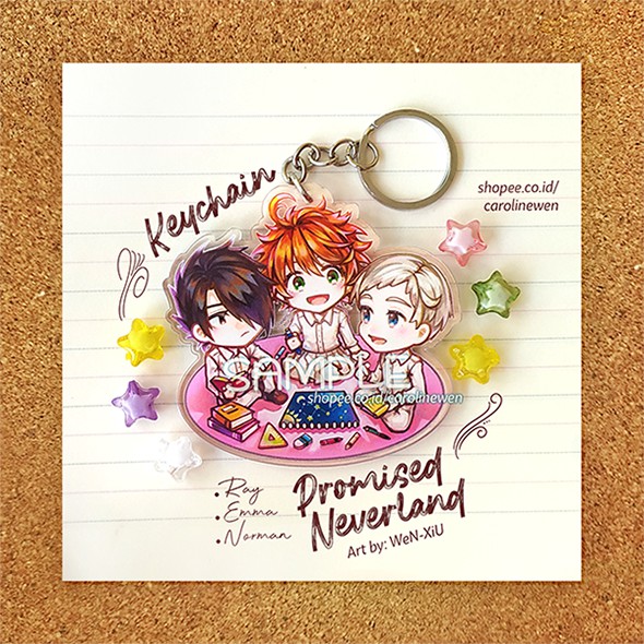 Jual Promised Neverland - Keychain Anime Manga Ray Emma Norman | Shopee ...