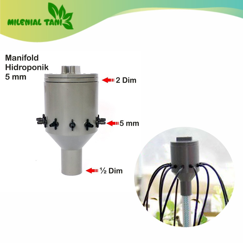 Jual Manifold Hidroponik Alat Pembagi Distribusi Nutrisi 5 Mm Shopee