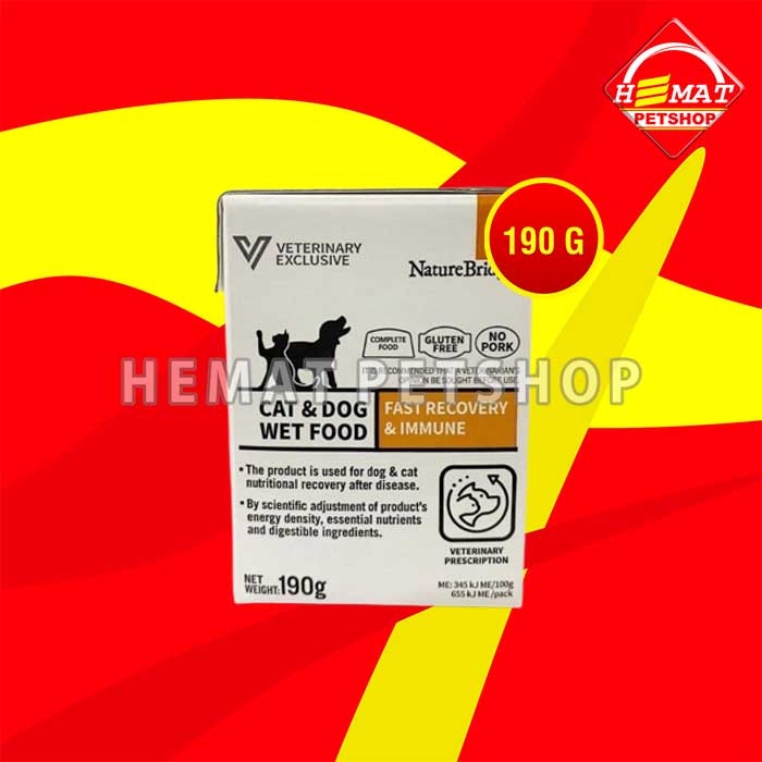 Jual Nature Bridge Cat Dog Wet Food Fast Recovery Immune 190 Gram ...