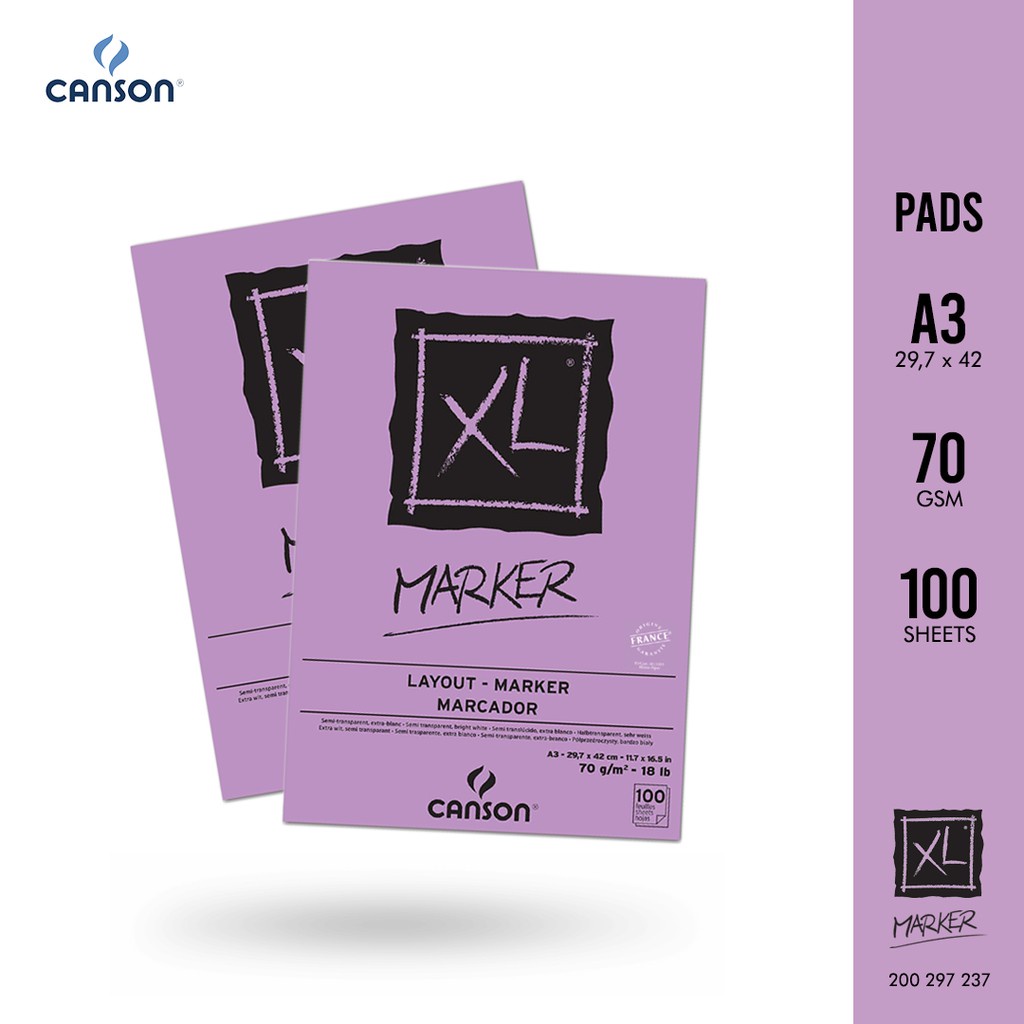  Canson Marker A4 pad Including 70 Sheets of 70gsm