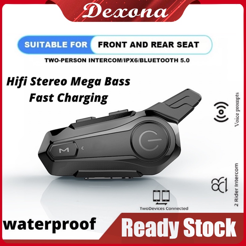 Jual E1 BLUETOOTH HEADSET HELMET E1 BT 5.0 SUPPROT 2 PAIRING RIDERS FM