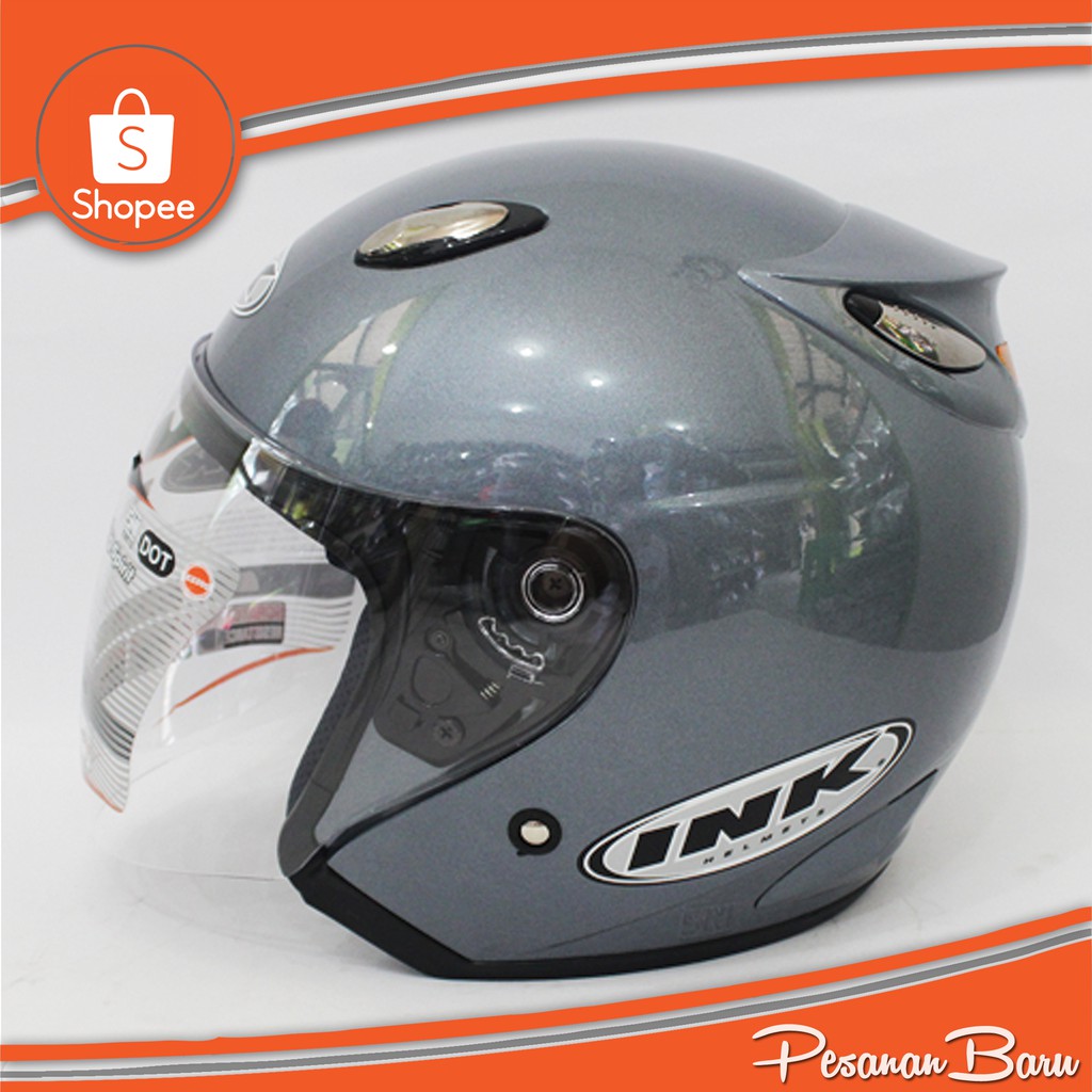 Jual HELM INK CENTRO GRADE ORI [ ABU ABU ] Shopee Indonesia
