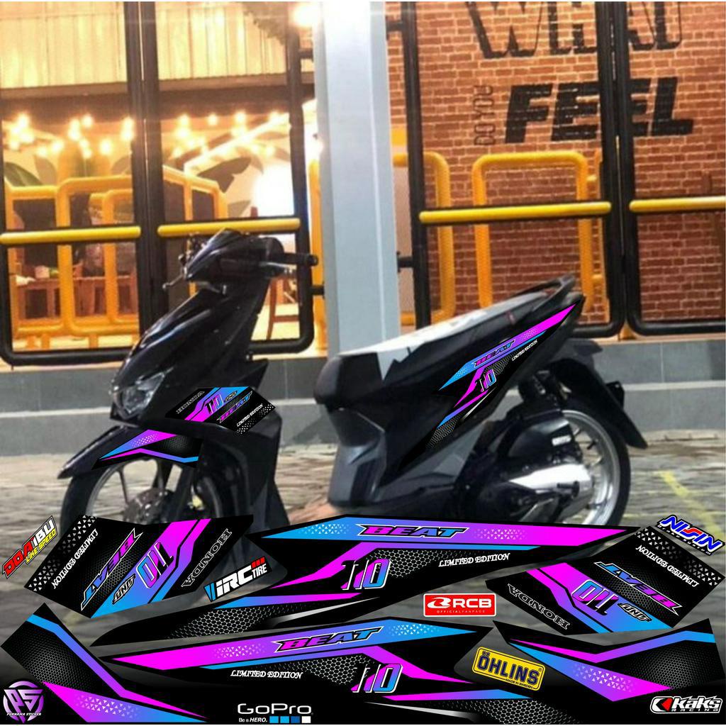 Jual PS01 STRIPING STICKER VARIASI HONDA BEAT DELUXE/STREET/CBS/ISS