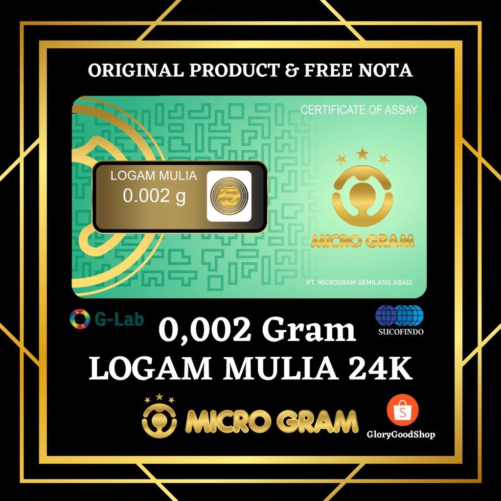 Jual Emas Micro Gram 0,002 Logam Mulia 24 Karat Mini Gold Mini Gram ...
