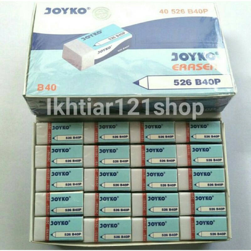 Jual 1 Pack Penghapuseraser Pensil Joyko 526 B40p Perpack Isi 40 Pcs Shopee Indonesia 9350