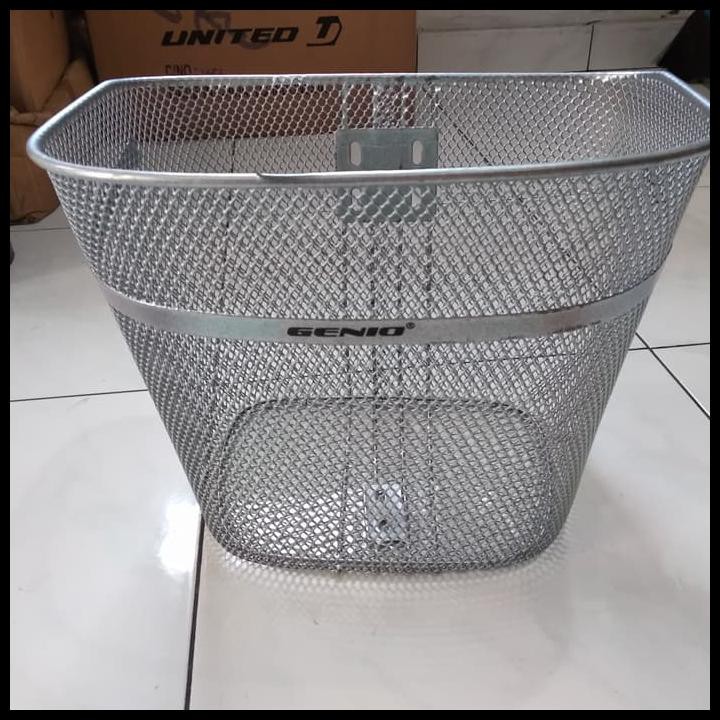 Jual KERANJANG SILVER PUTIH SEPEDA /BICYCLE BASKET BESI U MINI MTB ...