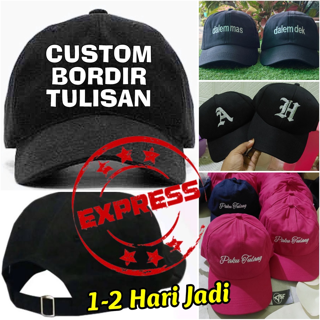 Jual TOPI BASEBALL CUSTOM BORDIR NAMA DEWASA (TIDAK BISA COD) | Shopee ...