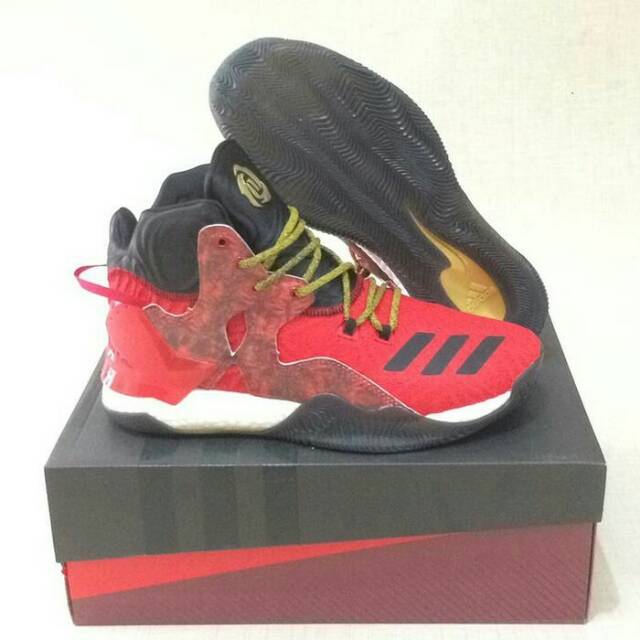 Sepatu olahraga basket baru adidas d rose bred komponen original