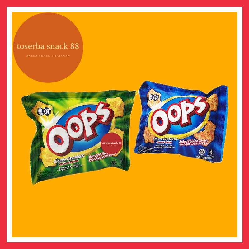 Jual OOPS CRISPY CRACKERS/Snack Crackers (14 gram × 10 pcs) | Shopee ...