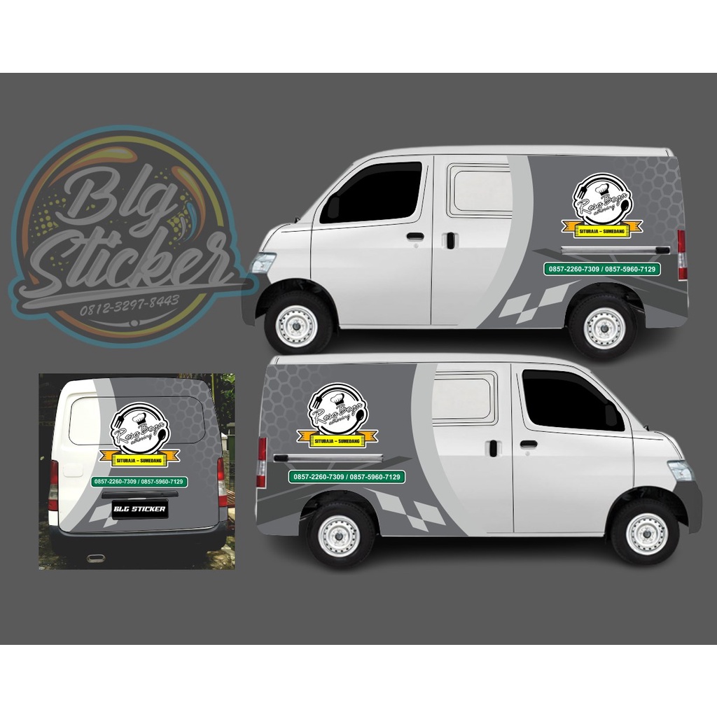 Jual Stiker Mobil Granmax Minibus Blindvan Decal Print Variasi Custom