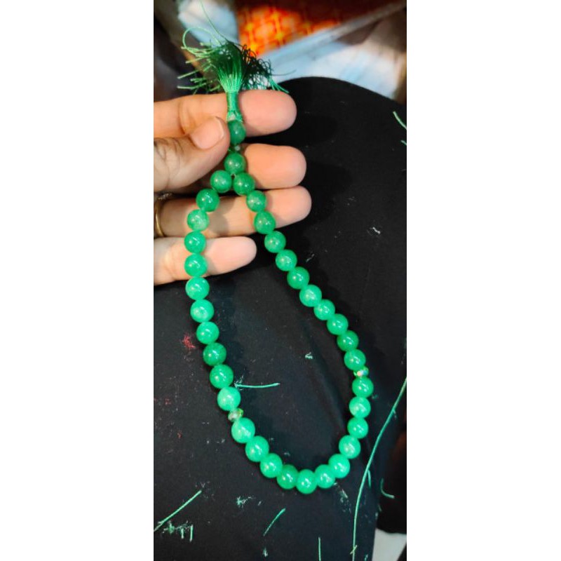 Jual Cod Tasbih Batu Akik Giok Hijau Lumut Natural Butir Mm Shopee Indonesia