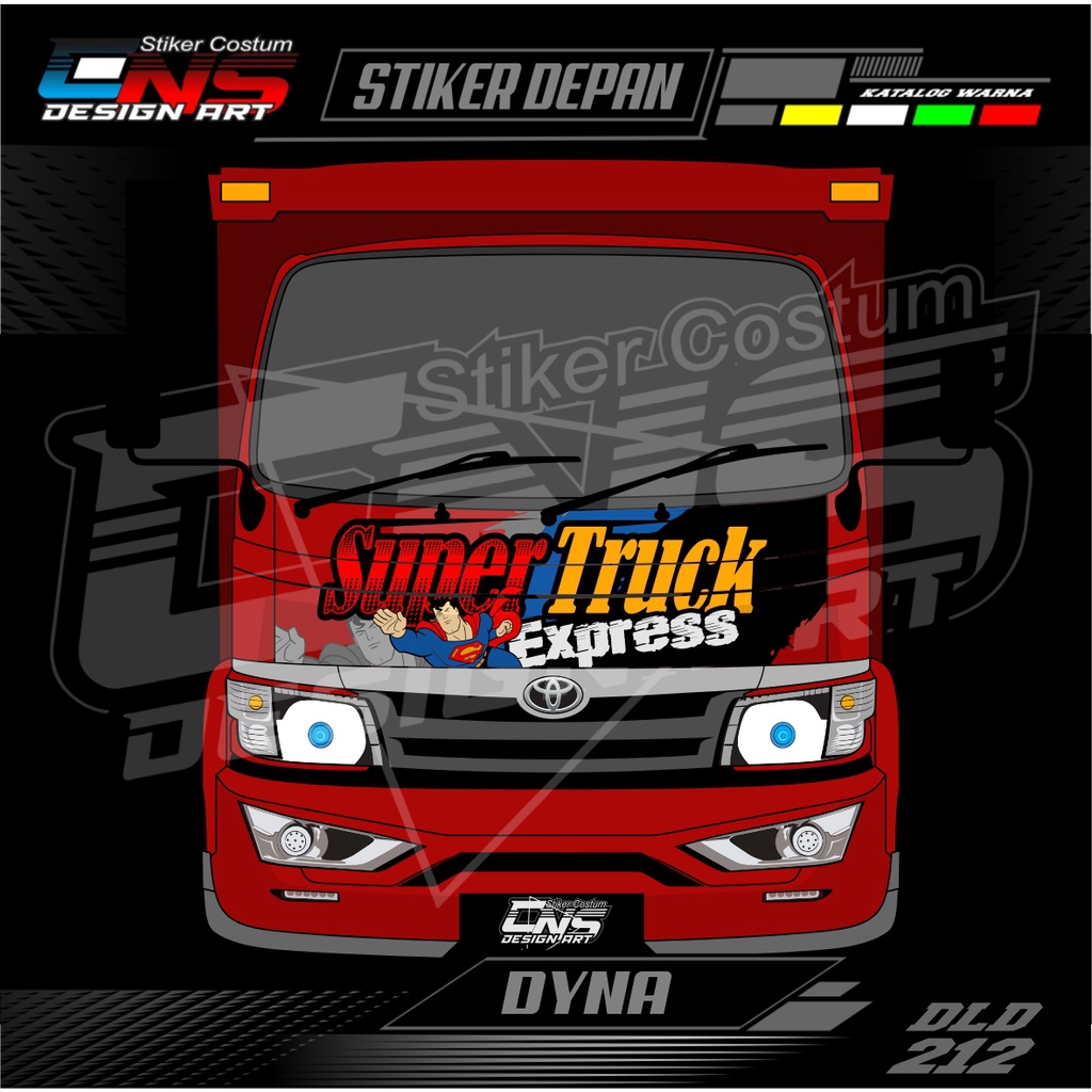 Jual Stiker Kabin Depan TRUK DYNA Custom Bisa Request Sticker Cewek ...