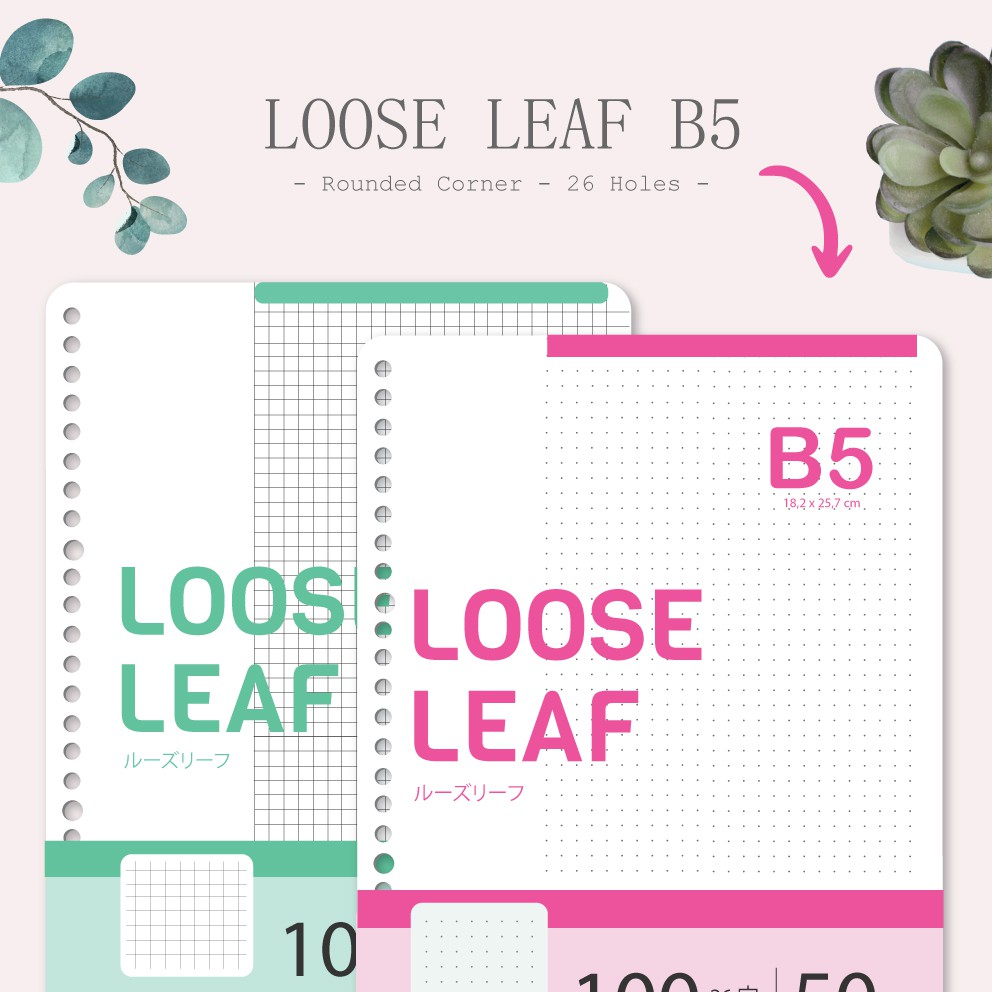 Jual Loose Leaf B5 100 Gsm Rounded/ Kertas File By Bukuqu | Shopee ...