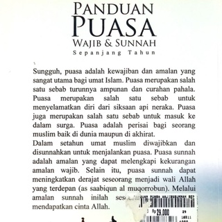 Jual Buku Islami - Panduan Puasa Wajib & Sunnah Sepanjang Tahun ...