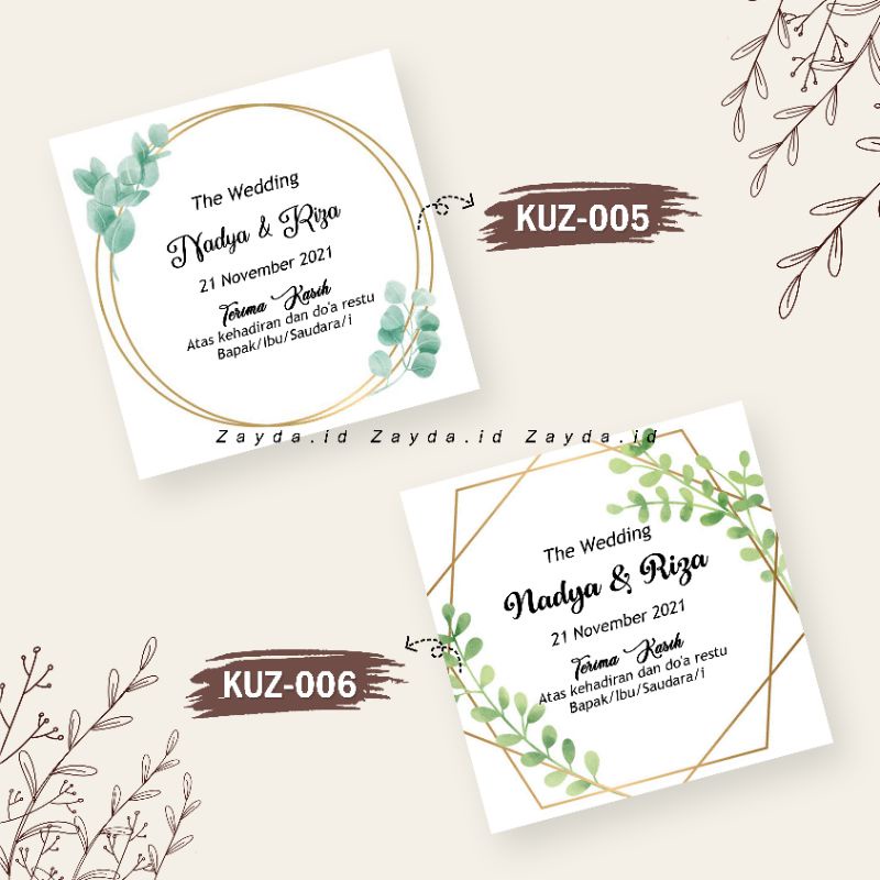 Jual Kartu Ucapan Pernikahan/Kartu Ucapan Souvenir/Kartu Penukaran