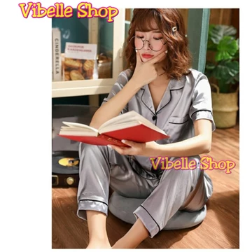 SATINCP Satin Silky Velvet Premium Vibelle Shop Grosir Baju Tidur CP Piyama Fashion Wanita