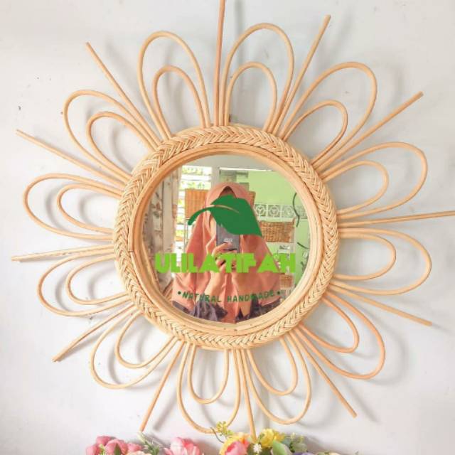 Jual Kaca rotan / frame rotan /rattanmirror | Shopee Indonesia
