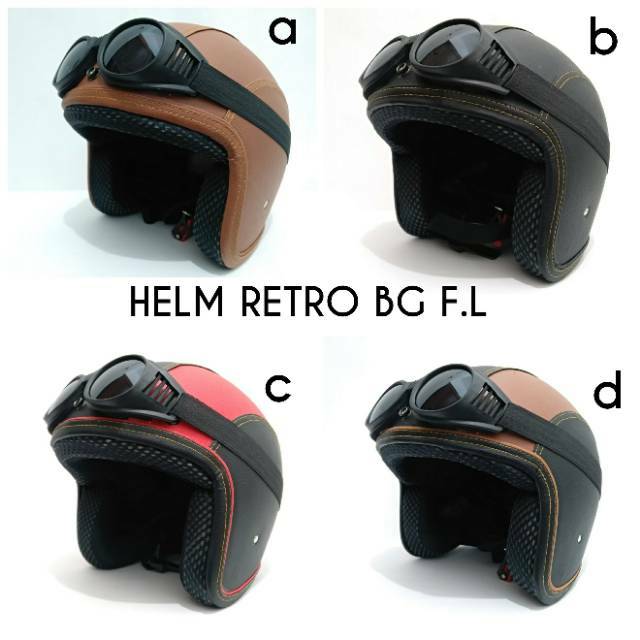 Helm 2024 retro kulit