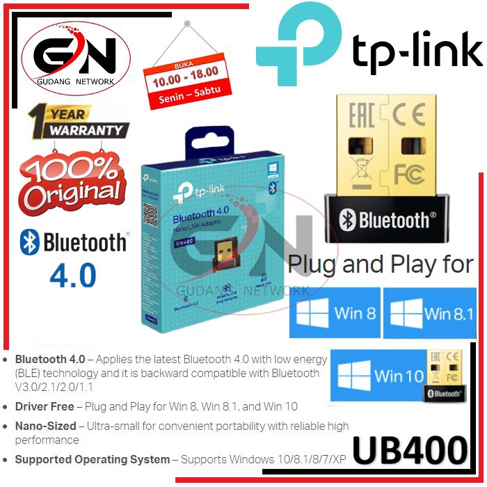 Jual TP-LINK UB400 BLUETOOTH 4.0 NANO USB ADAPTER Tplink | Shopee Indonesia