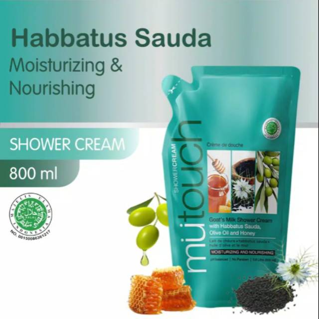 Jual [800 ml] MuTouch Goats Milk Shower Cream REFILL 800 ml | Shopee ...