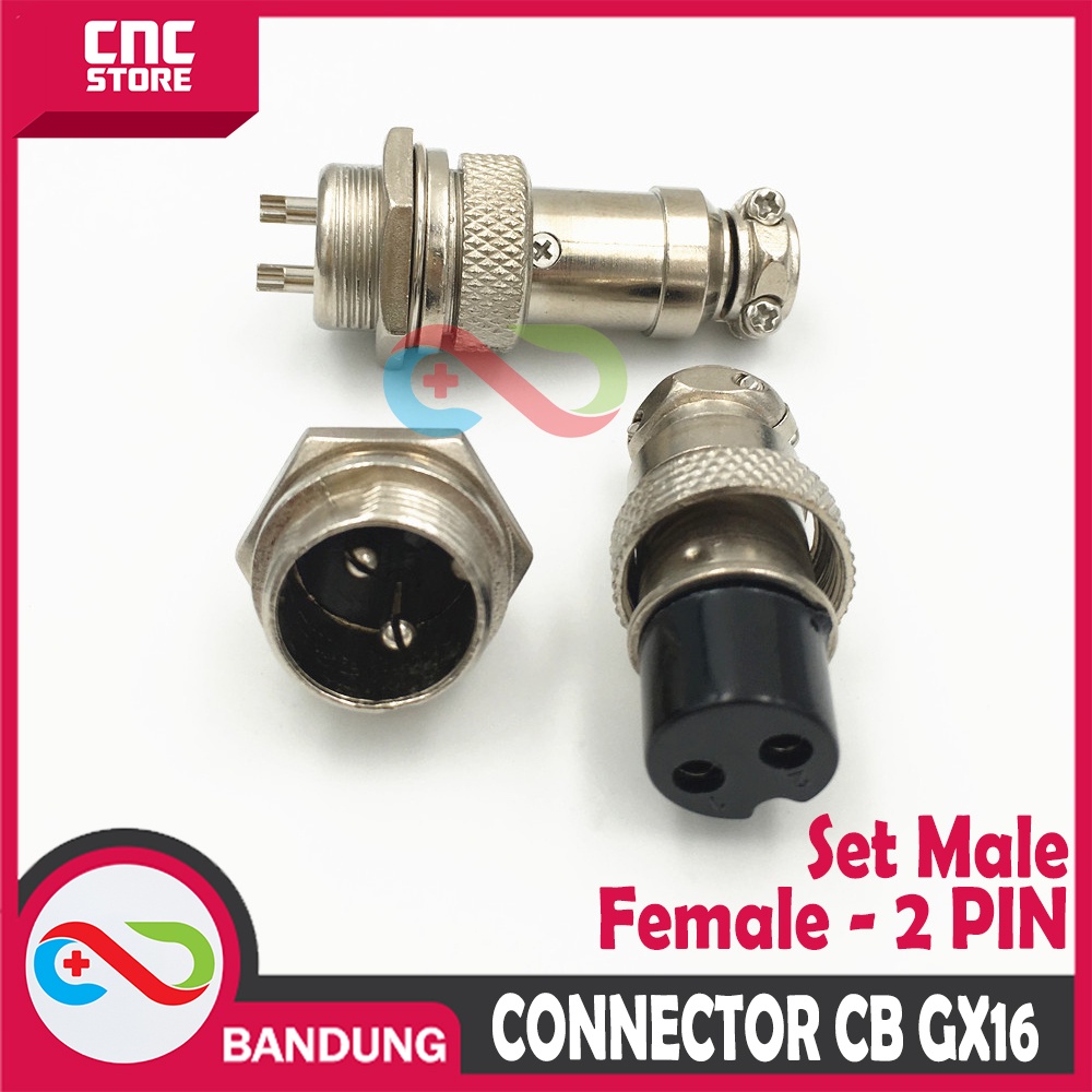 GX16 Aviation Plug Connector Set - 2 To 8 Pin Male/Female Metal Panel Mount Adapter