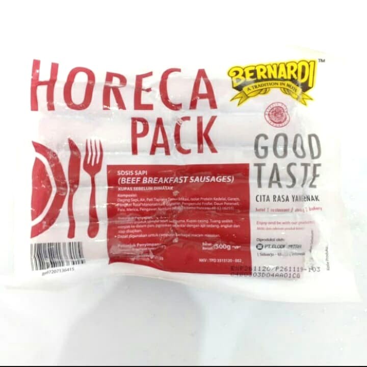 Jual BERNARDI HORECA PACK BEEF BREAKFAST SAUSAGES SOSIS SAPI VP 500GR Shopee Indonesia