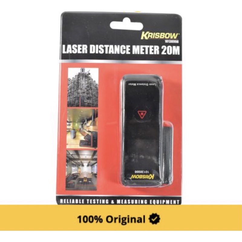 Jual Meteran laser digital krisbow / laser distance meter 20M krisbow