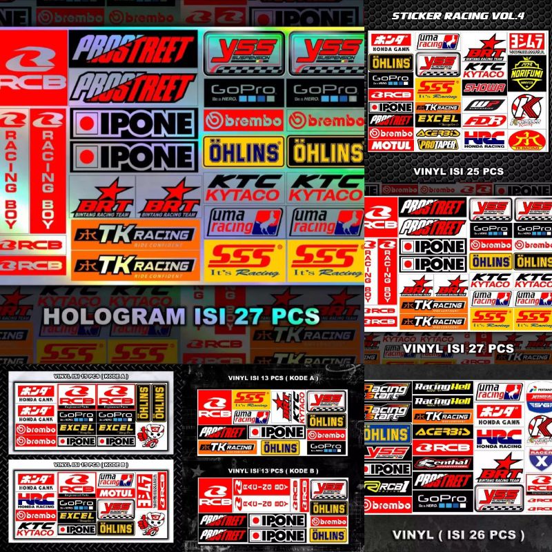 Jual STIKER PACK RACING MOTOR 20x30 | Shopee Indonesia