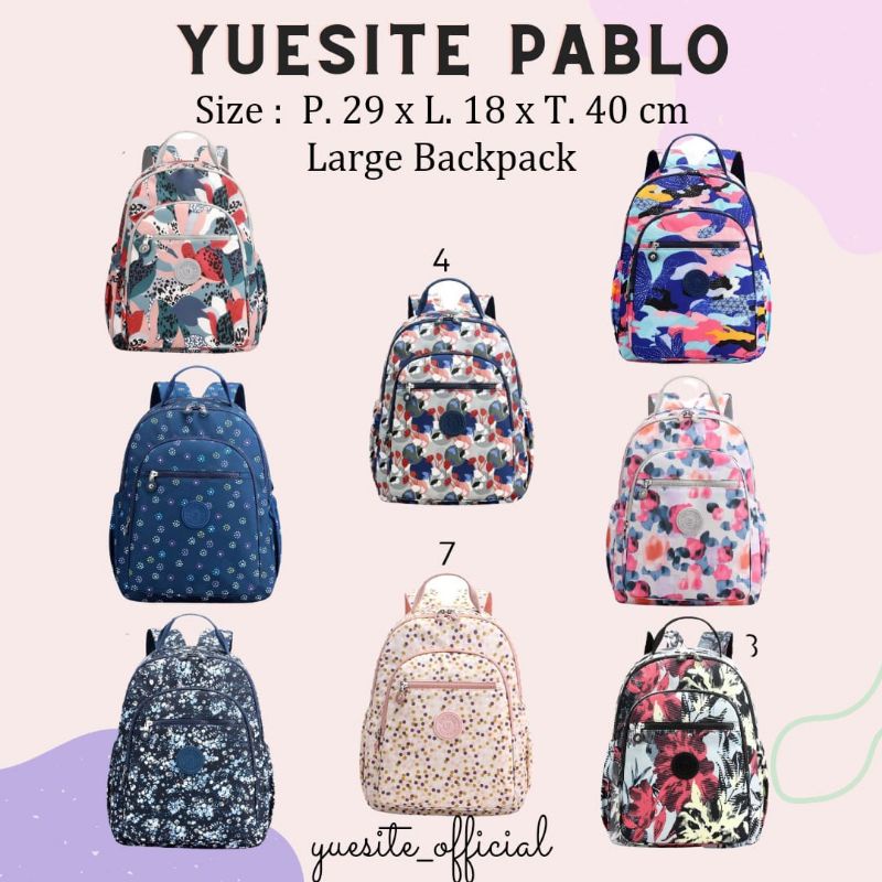 Jual TAS RANSEL WANITA LARGE YUESITE PABLO ORIGINAL BACKPACK BESAR ...