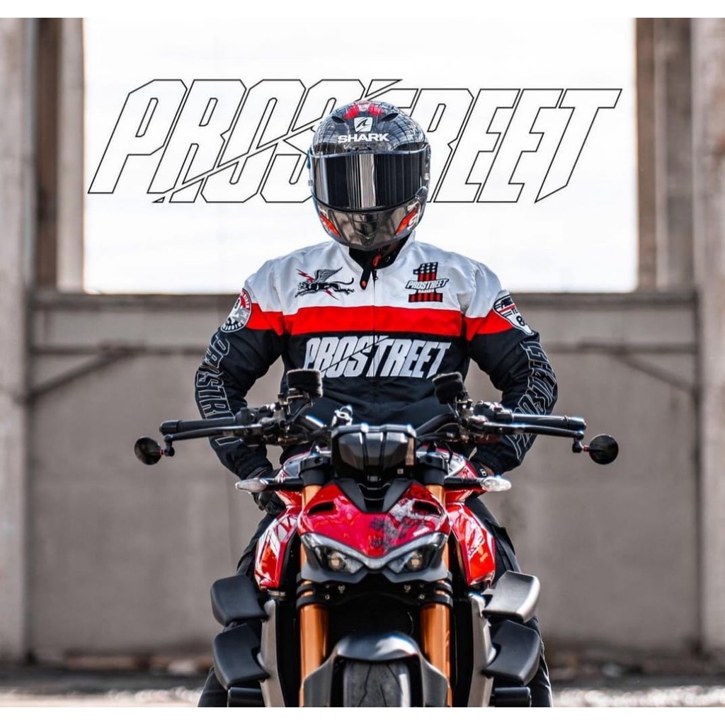 Jual Jaket Prostreet Racing Addict New Bahan Lotto Tebal | Shopee Indonesia