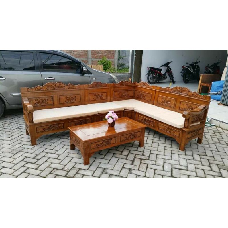 Jual kursi tamu sudut bagong jati minimalis Shopee Indonesia