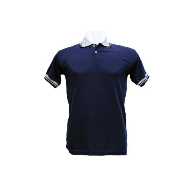 Jual YB POLO SHIRT KAOS KERAH NAVY BIRU DONGKER KOMBINASI BAJU PRIA ...