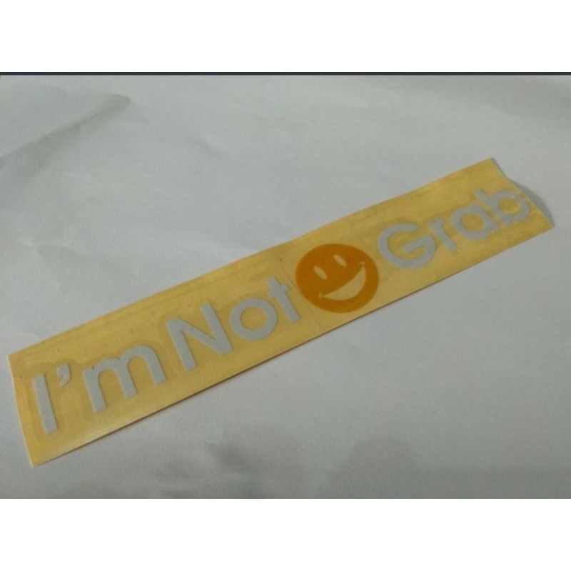 Jual Stiker Mobil I am Not Grab Sigra Calya Ayla Agya Avanza Xenia ...