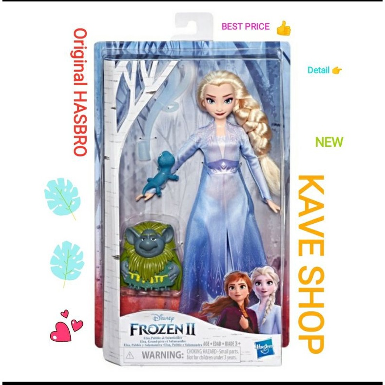 Jual Elsa Frozen Disney : Elsa, Pabbie, Salamander - Original HASBRO ...