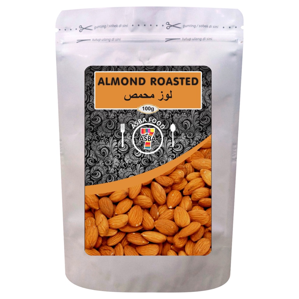 Jual Asba Kacang Almond Roasted 100gr Shopee Indonesia 5040