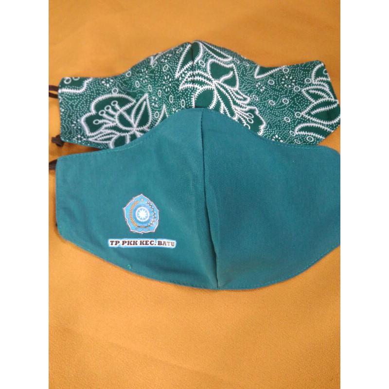 Jual Masker Kain Pkk Polos Plus Logo 3 Ply Shopee Indonesia