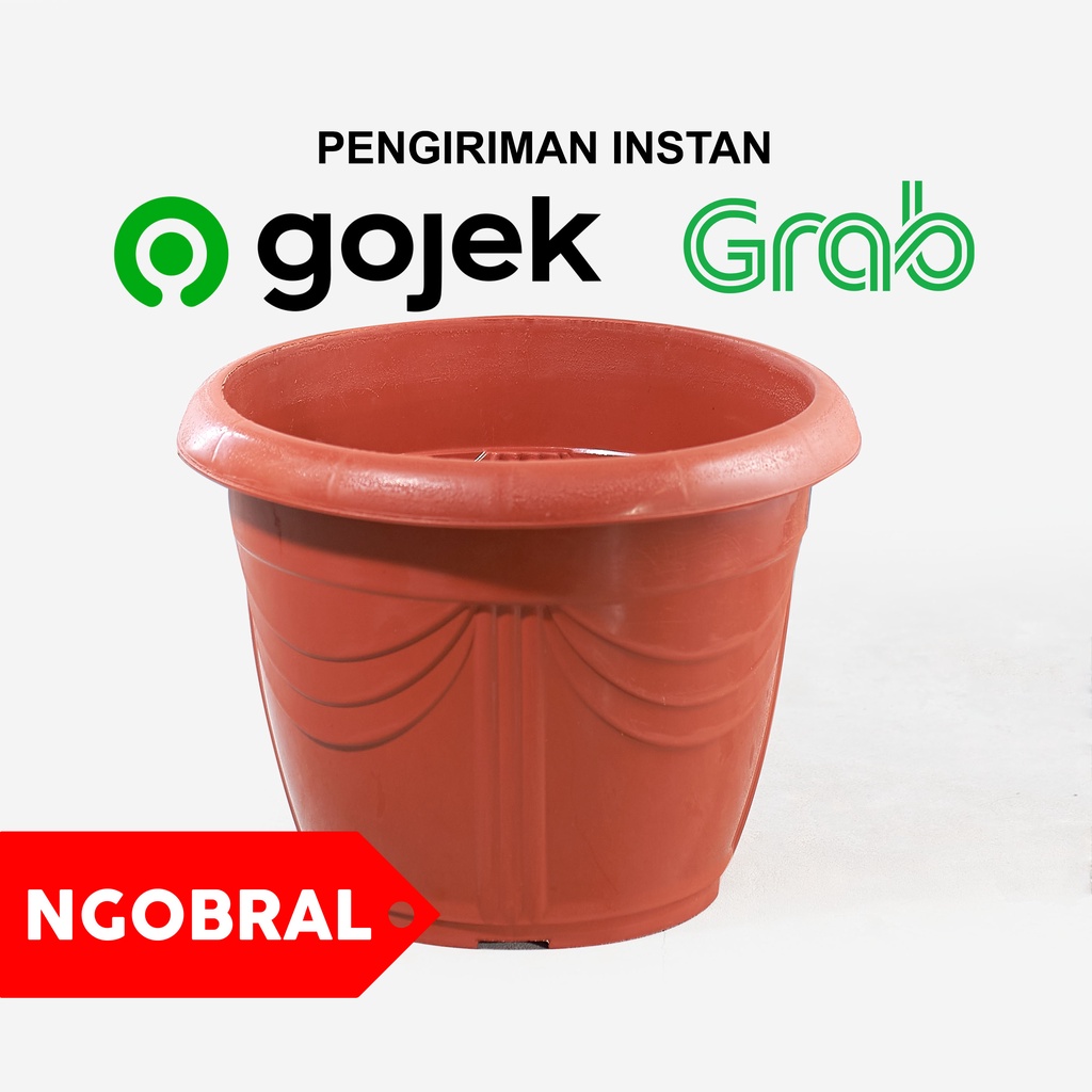 Jual GOJEK/GRAB - Pot Plastik Besar 45 cm TEBAL Pot Tanaman Bunga ...