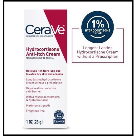 Jual Cerave Anti-Itch Cream For Eczema Rashes Dry Skin Itch | Shopee ...