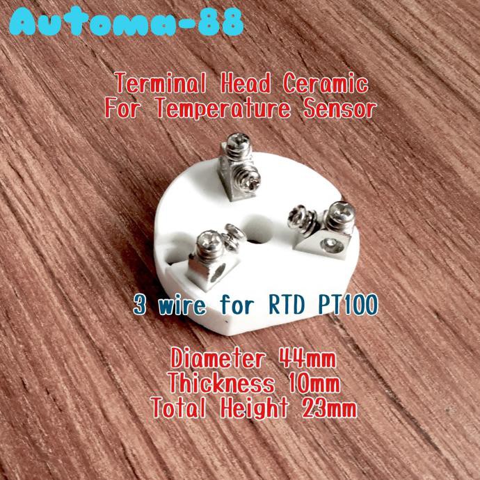 Jual Ceramics Terminal Head Keramik Sensor Themocouple Rtd Pt100 3 Wire ...