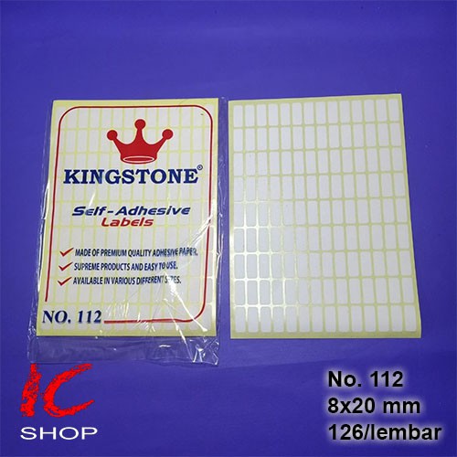 Jual Label KINGSTONE No.112 - Self Adhesive Label 112 - Sticker ...